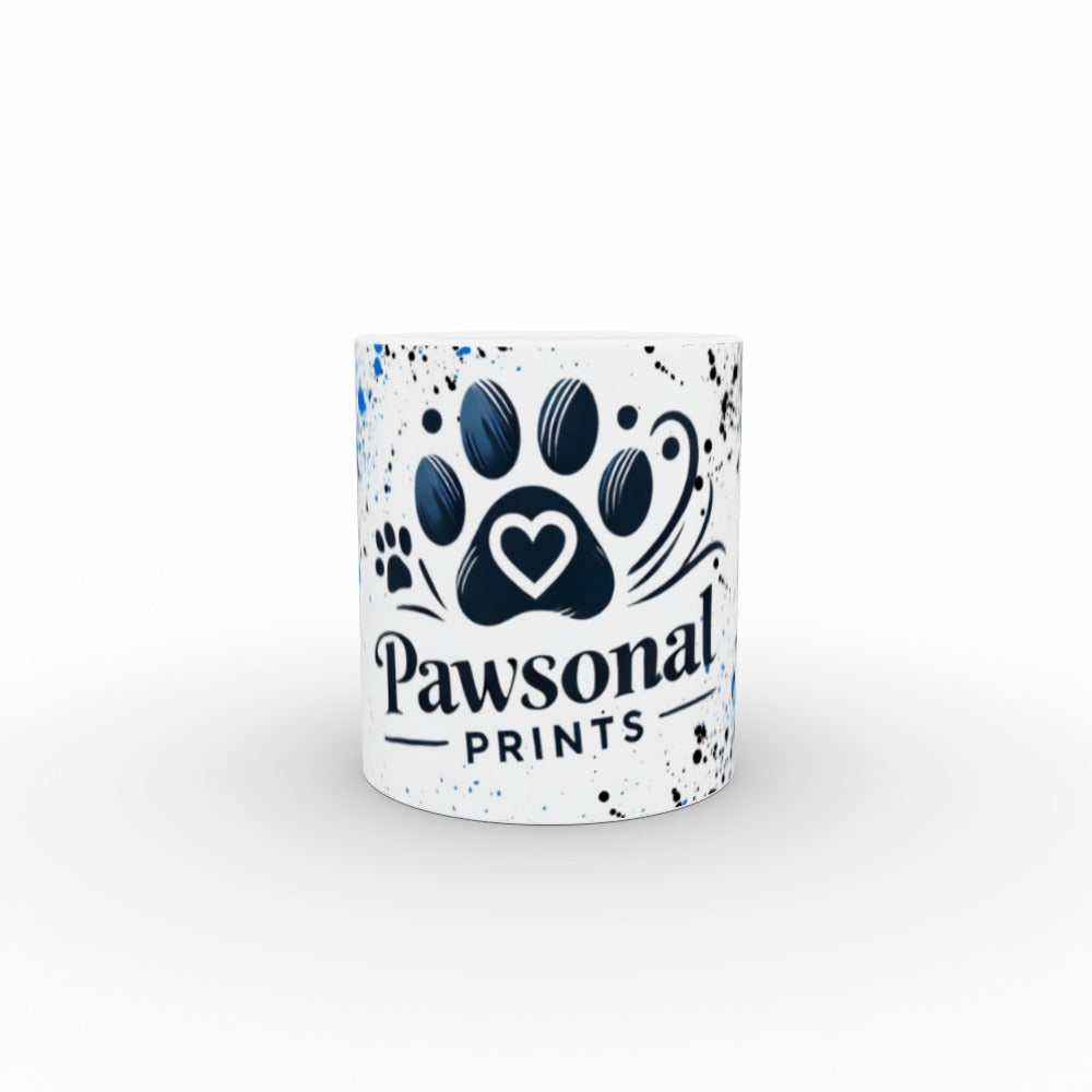 Custom 11oz ceramic mug with full-colour edge-to-edge photo print. Features a polished ceramic glaze for vibrant, sharp image clarity. Available in all white or with coloured handle and inner (red, yellow, blue, green, or pink). Durable, microwave and dishwasher safe, tested for over 100 cycles. Made in the UK.