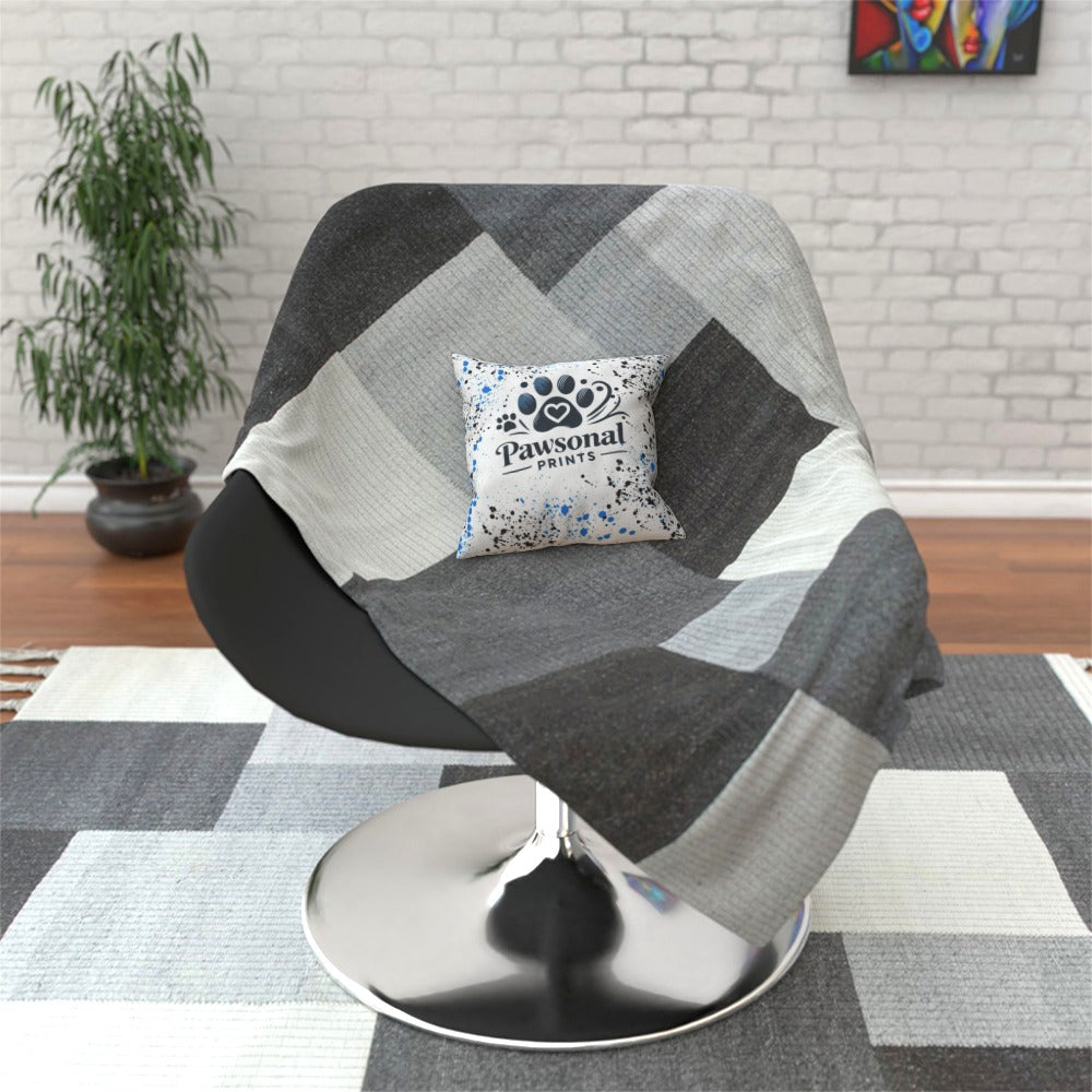 Personalised Pet Photo Cushion on a chair in lounge