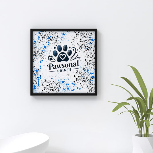 Close-up of repositionable pet photo frame 