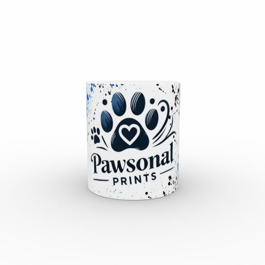 Custom 11oz ceramic mug with full-colour edge-to-edge photo print. Features a polished ceramic glaze for vibrant, sharp image clarity. Available in all white or with coloured handle and inner (red, yellow, blue, green, or pink). Durable, microwave and dishwasher safe, tested for over 100 cycles. Made in the UK.