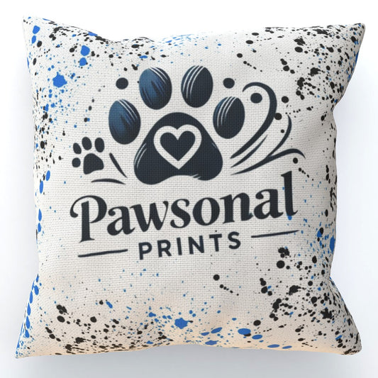 Mockup of a personalised pet photo cushion 